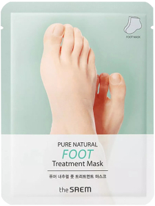 The Saem~Увлажняющая маска для ног с маслом ши~Pure Natural Foot Treatment Mask