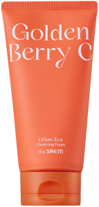 The Saem~Осветляющая пенка с экстрактом физалиса~Urban Eco Golden Berry C Cleansing Foam